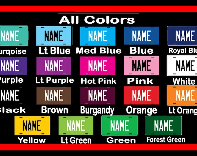 Full Color Kids License Plates - Etsy