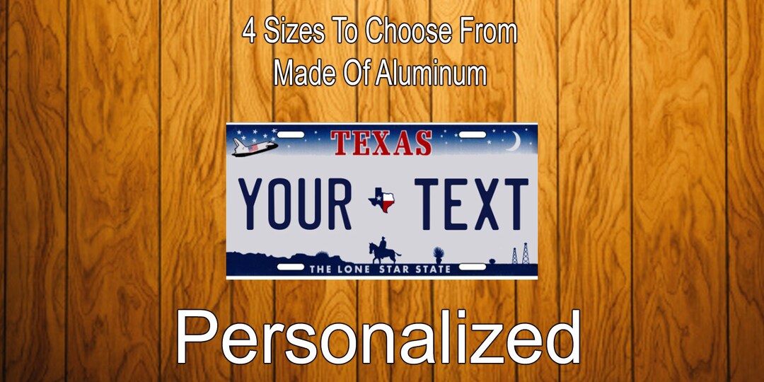Personalized texas license plate space shuttle license plate lone