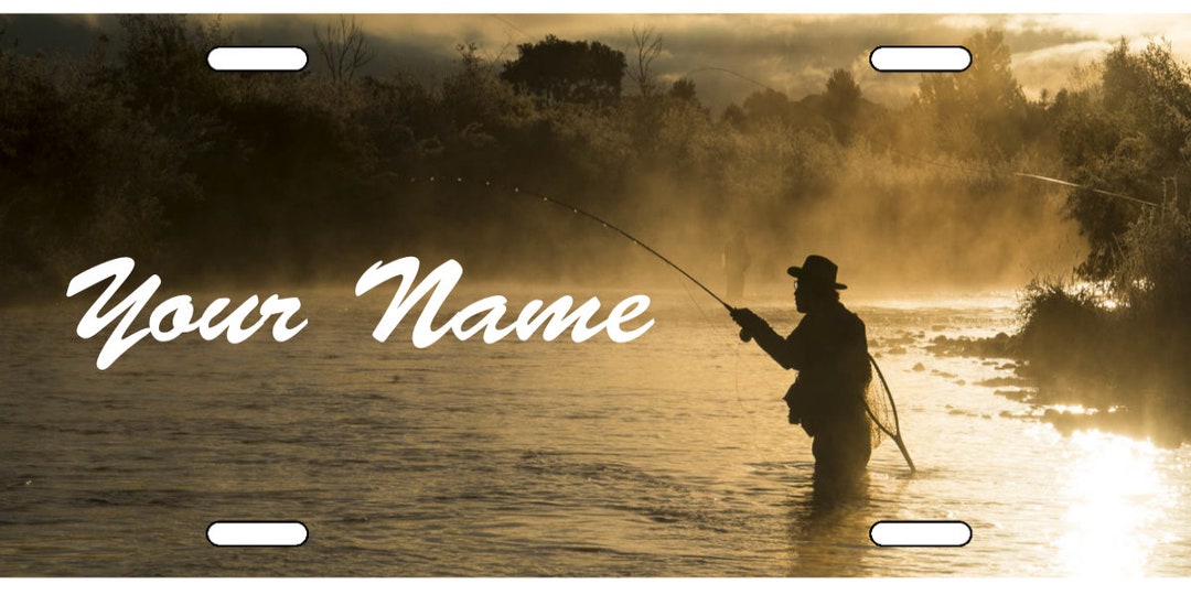 FLY FISHING License Plate Fishing Vanity License Plate Fishing, Bass