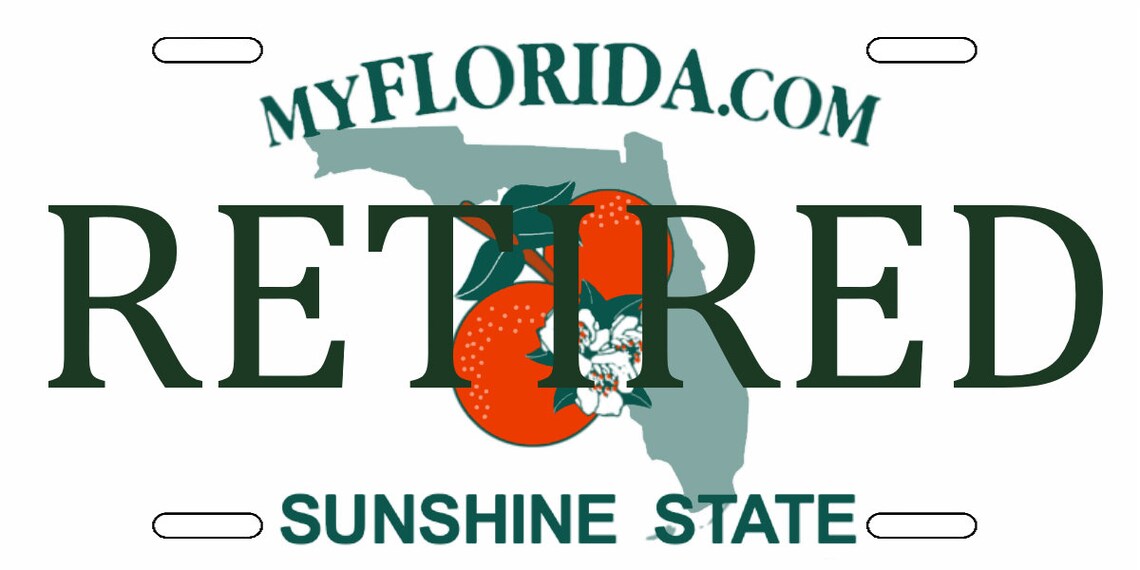 FLORIDA Retired Novelty License Plate Etsy