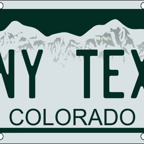Colorado State Plate Etsy