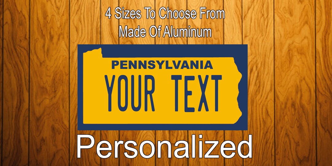 Pennsylvania License Plate Antique Plate, Novelty License Plate
