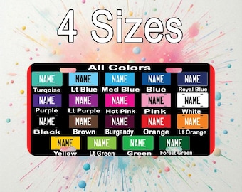 Personalized License Plate - Golf Cart License Plate - Kids License Plate  - Motorcycle - Wheelchair - Lots of Colors Your Text 4 Sizes