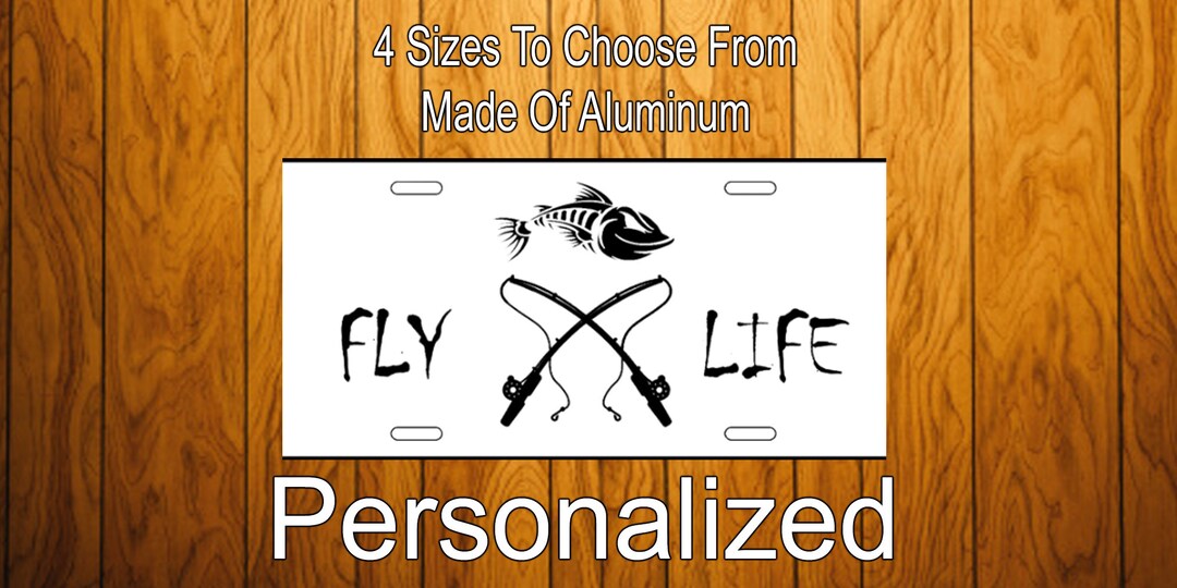 Fishing License Plate Fly Life Bonefish License Plate Bass Etsy