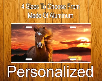 Horse License Plate, Stallion License Plate Horse Farm License Plate Add Your Name 4 Sizes