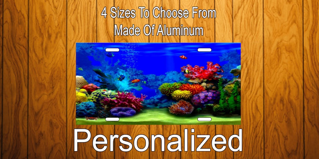 Underwater Aquarium License Plate Under the Sea License Plate Etsy