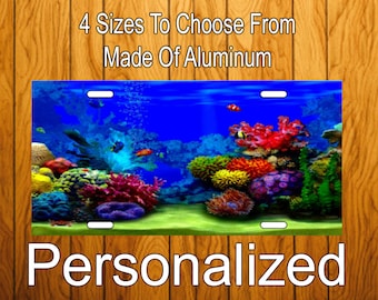 Placa de matrícula para acuario subacuático, placa de matrícula bajo el mar, placa de matrícula de Buscando a Nemo, 4 tamaños