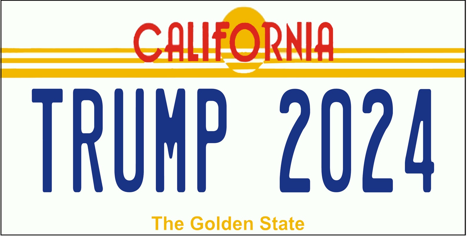 Trump 2024 California Make America Great Again License Plate Etsy