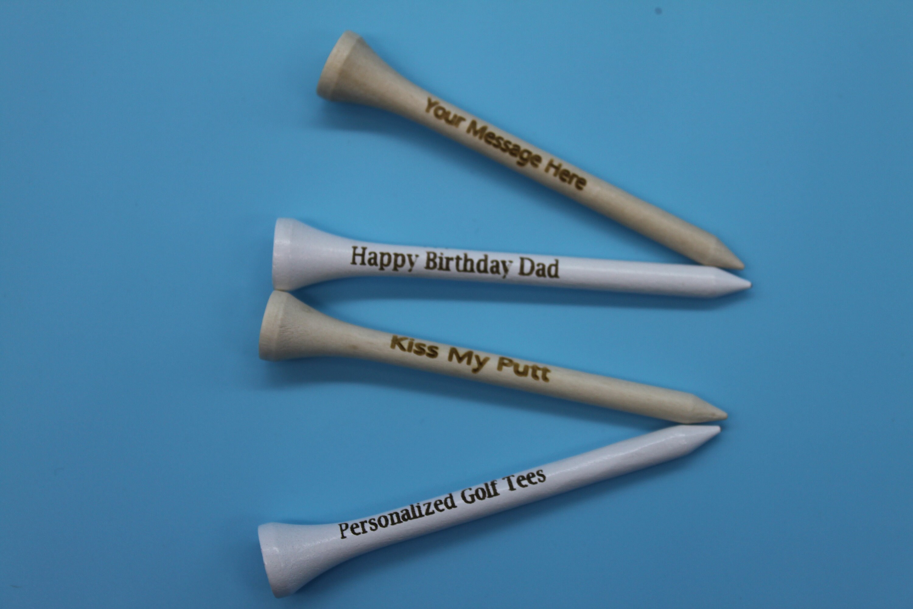 12 Personalized Laser Engraved Golf Tees Etsy