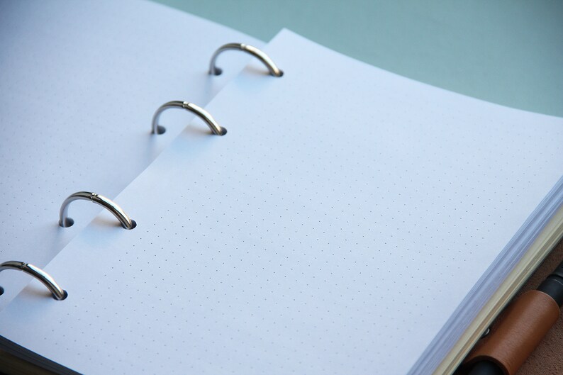 Dot Grid Paper Binder Refill Paper Refill Journal Refill Etsy