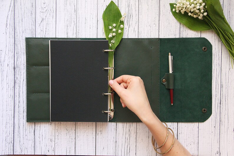 A5 Leather Organizer Planner Travel Refillable Notebook A5 Etsy
