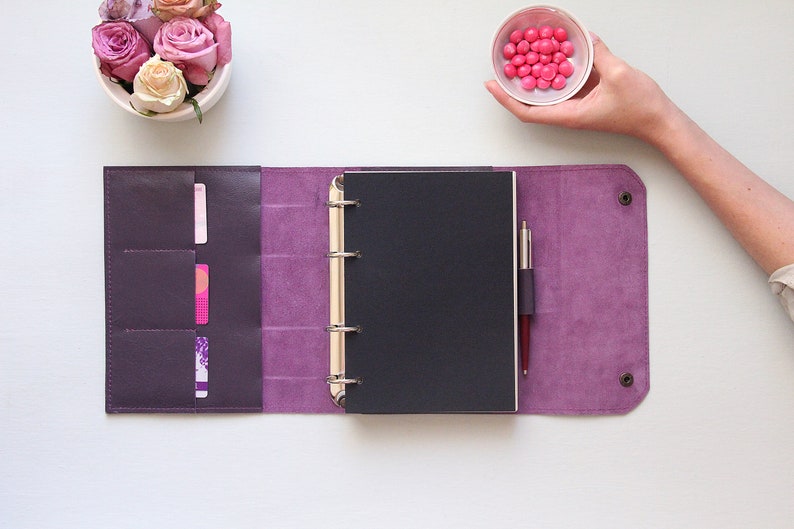 A5 Leather Organizer Planner Travel Refillable Notebook A5 Etsy