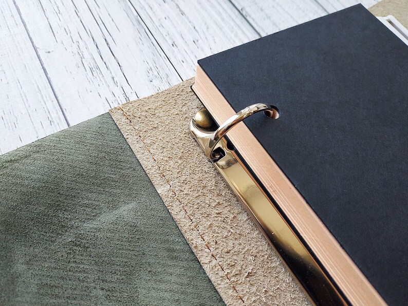 Leather Journal Refillable Leather Journal Ring Binder Etsy