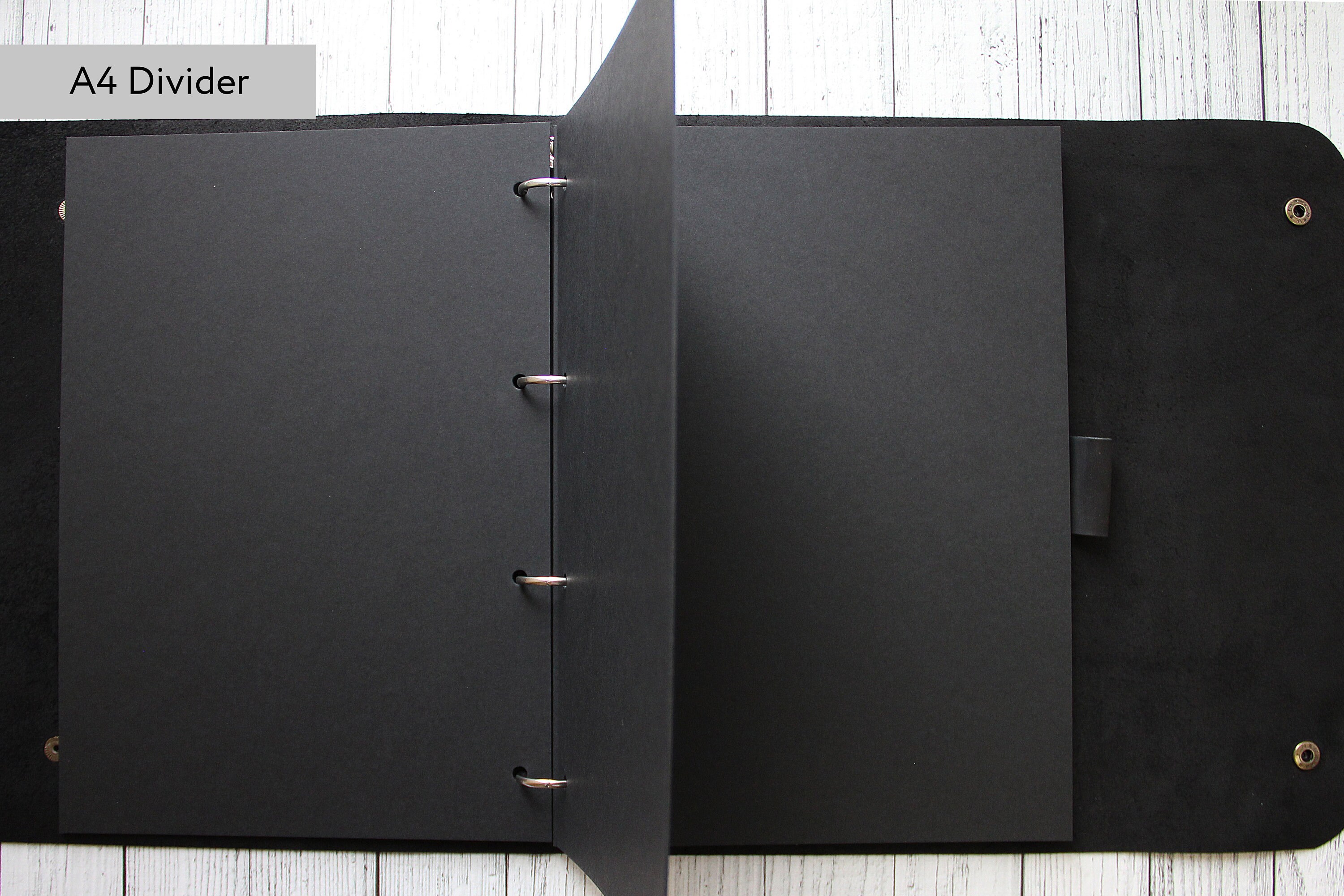 A4 Binder Insert A4 Cardboard Divider Black Cardboard Etsy