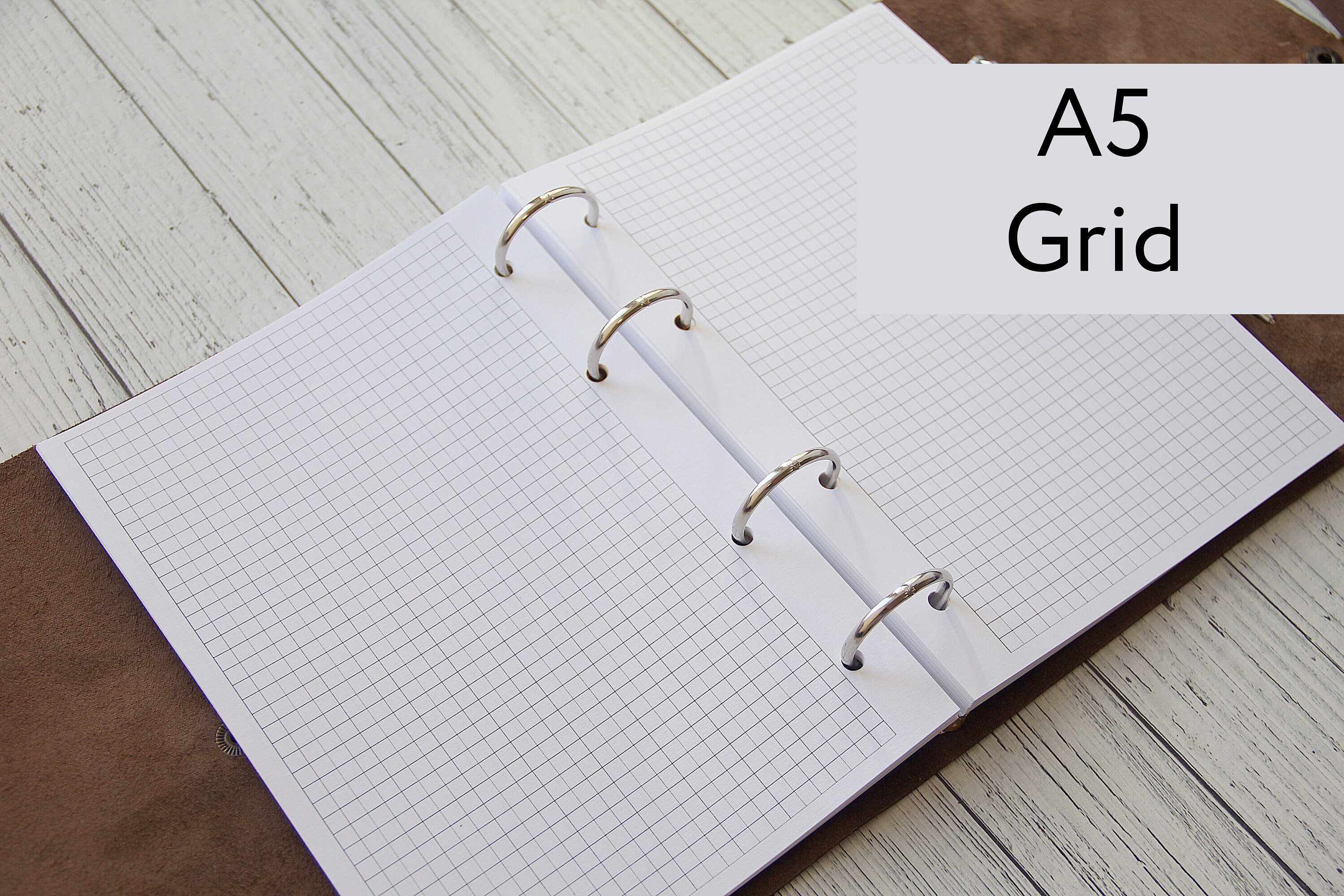 A5 Grid Paper Binder Refill Paper Refill Journal Refill Etsy
