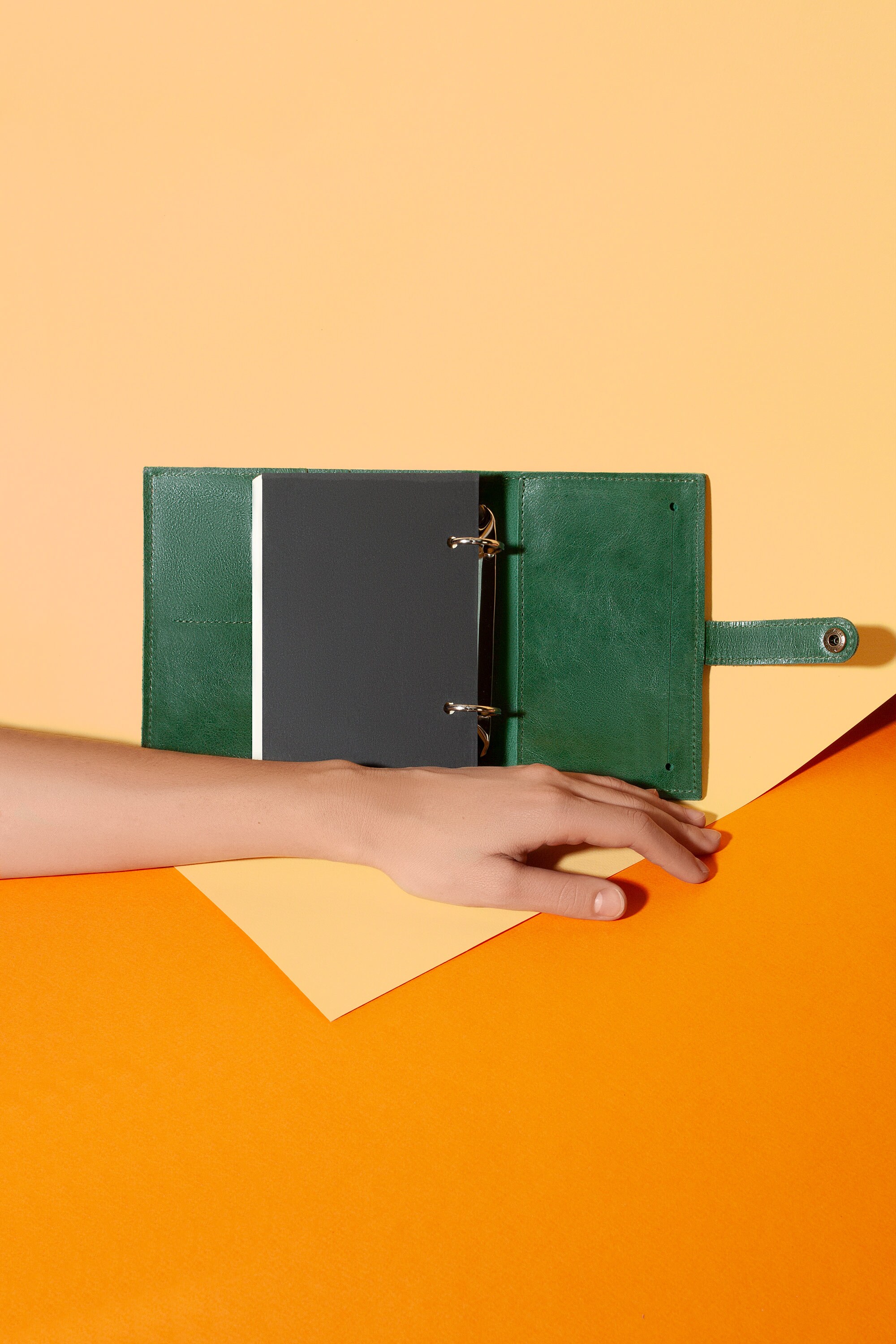 A6 Ring Binder Leather Binder A6 Binder Ring Binder Etsy