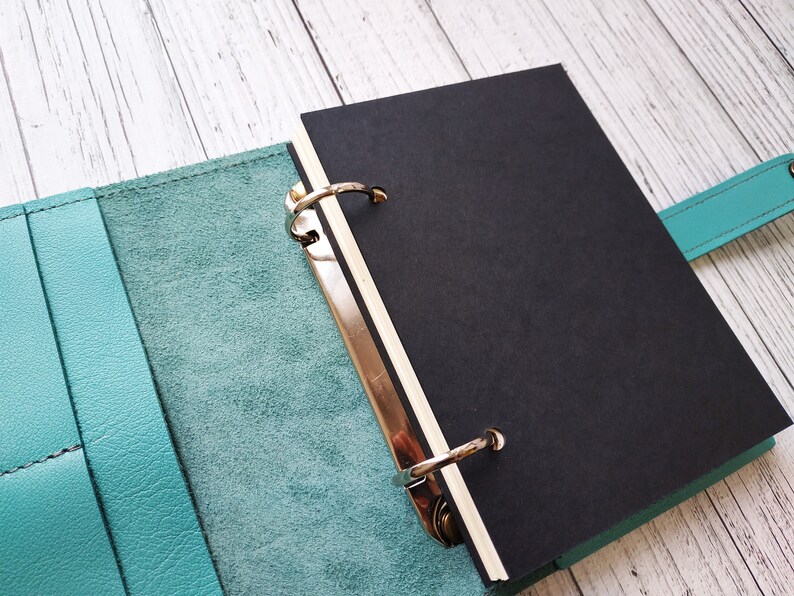 A6 Ring Binder Leather Journal A6 Binder Leather Notebook Etsy