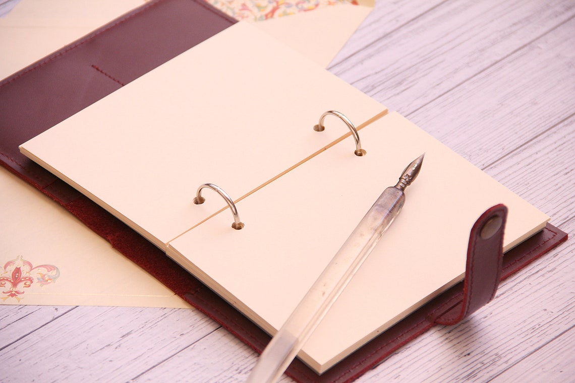 A6 Ring Binder Leather Binder A6 Binder Ring Binder Etsy