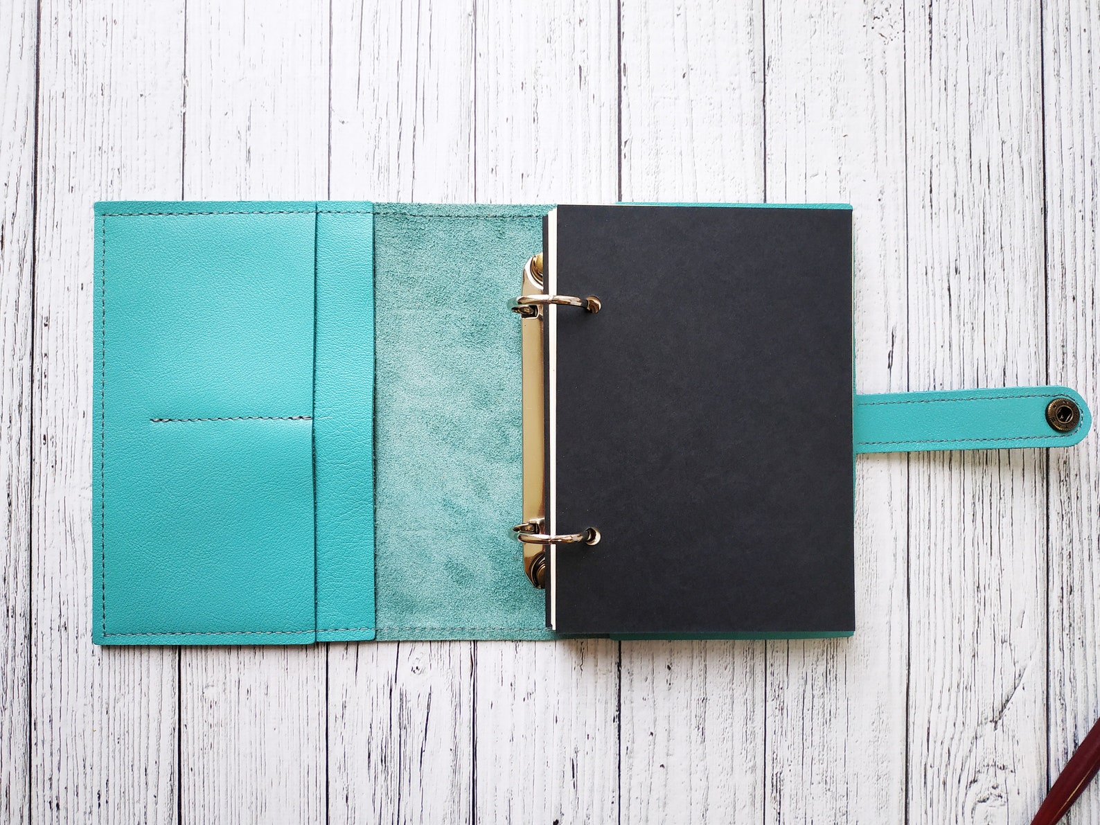 A6 Ring Binder Leather Journal A6 Binder Leather Notebook Etsy