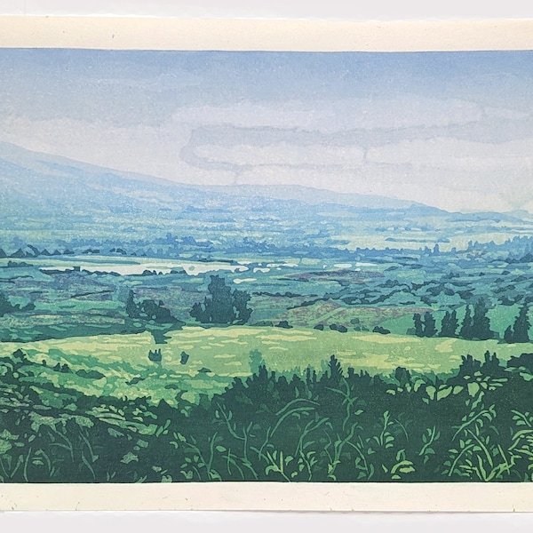 木版画「エル・パラディーソ」、オリジナル木版画限定版プリント