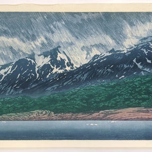 Woodblock Print- &quot;Tempest&quot;, Original Moku Hanga Limited Edition Print
