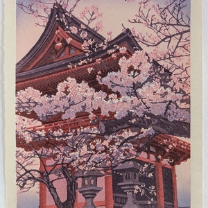 Gravure sur bois - « Hommage », impression originale en édition limitée Moku Hanga