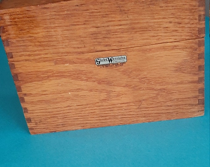 Globe Wernicke Recipe Box With Dividers and Recipes From the Etsy