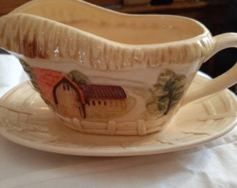 Marks & Rosenfeld gravy boat and under plate from the 1950s