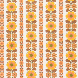 70er Blumen Tapete #0710 - laufender Meter o. Rolle / vintage flower wallpaper