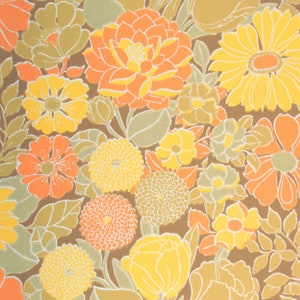 60er Tapete #0203L - laufender Meter / vintage flower wallpaper from 1960s