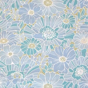 70s flower wallpaper #1215AL - running meter without roll / 1970s vintage flower wallpaper