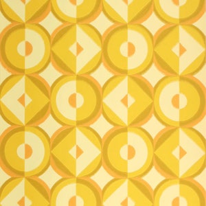 70s wallpaper #0301L - running meter or roll / vintage geometric 70s wallpaper