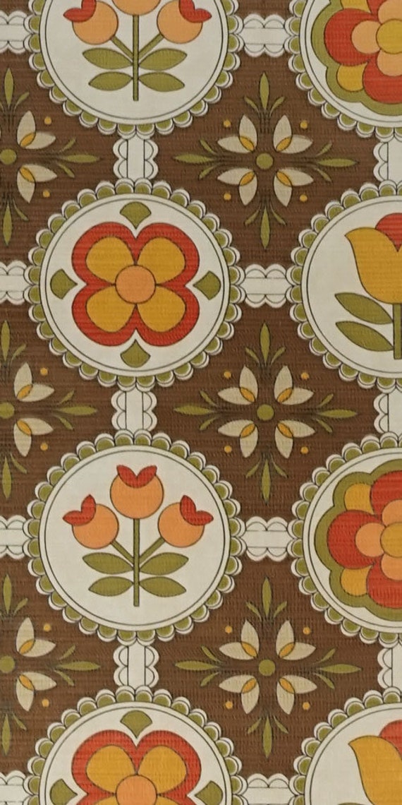 70s Kitchen Wallpaper #1502L - Running Meter / Vintage 70s Kitchen Wallpaper #1502L - Running Meter / Vintage