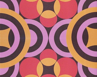 70s DOMINO wallpaper - #0001C - package or sheet / vintage geometric psychodelic wallpaper from 1970s