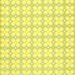 70s wallpaper #0207CL - running meter / vintage flower wallpaper