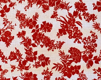 70s velour wallpaper #1038 - running meter or roll / vintage velour wallpaper / red
