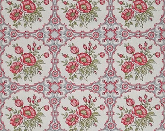 Romantic 70s flowers wallpaper #0719B - running meter or roll / vintage flower wallpaper
