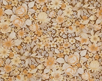 70er Blümchen Tapete #0112BL - laufender Meter / 1970s vintage floret wallpaper, Retro