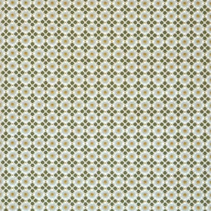 60s/70s Flowers Wallpaper #0423B - running meter /1960s 1970s vintage geometric flower wallpaper in verde