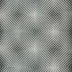 70er Tapete #1119A - Meter oder Rolle / vintage geometric wallpaper, psychodelisch, Pop Art, Retro, Retrotapete, schwarz-weiß