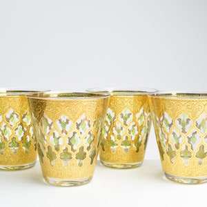Vintage Culver Valencia Double Old Fashioned Glasses Culver Glasses Culver Barware