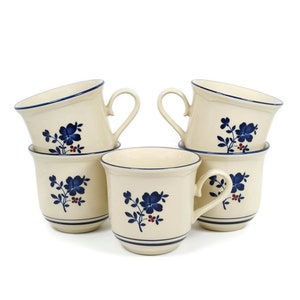 Vintage Noritake Largo Flat Cups & Saucers Epoch China Blue Floral China