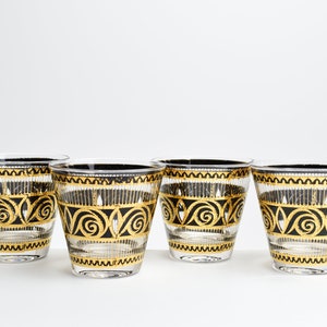 Vintage Culver CUL54 Old Fashioned Glasses Culver Rock Glasses Hollywood Regency Glasses
