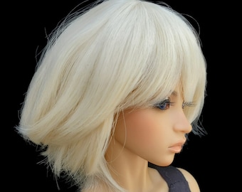 Monique Mini Bebe Fashion Doll Wig Sz 4 Inch Bleach Blond Short 222 NEW 