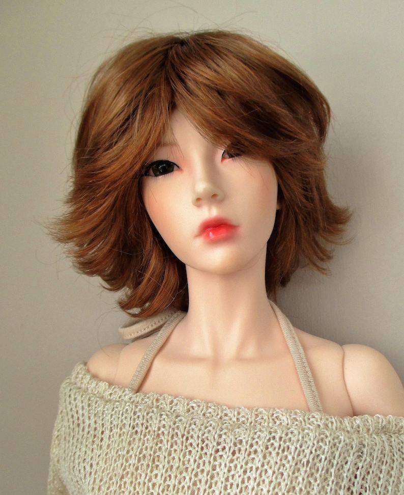 Monique RED 8-9 wig for Wiggs Super Dollfie Dollmore Iplehouse in 2 COLORS