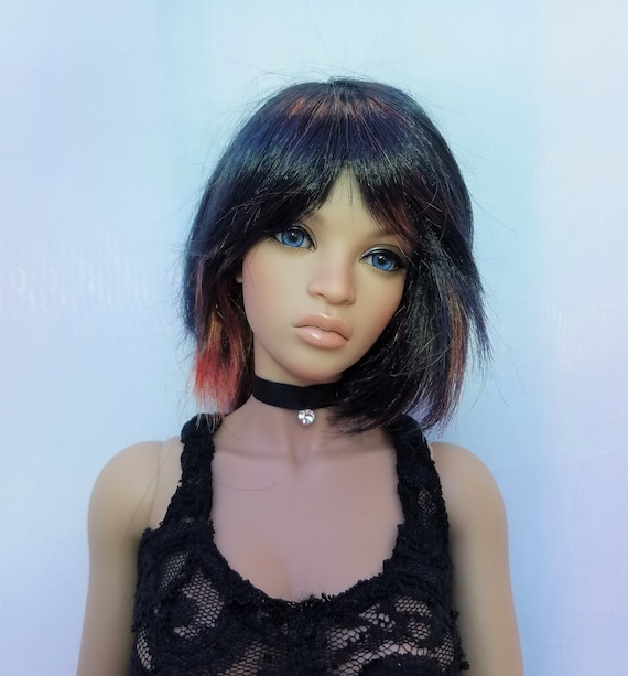 6-7/" 1//6 BJD Long Soft Snow White Curly Wavy Wig LUTS Doll DOD MSD Soom Hair