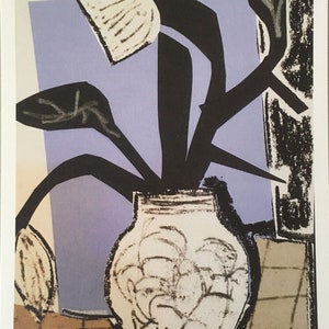 Impresión de jarrón, impresión de jarrón de flores, impresión de jarrón de naturaleza muerta, póster de jarrón, impresión de planta, impresión de planta de interior, impresión de arte botánico, A5