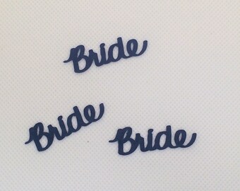 Bride to Be 100-piece word confetti choose your color table scatter scrapbooking embellishment
