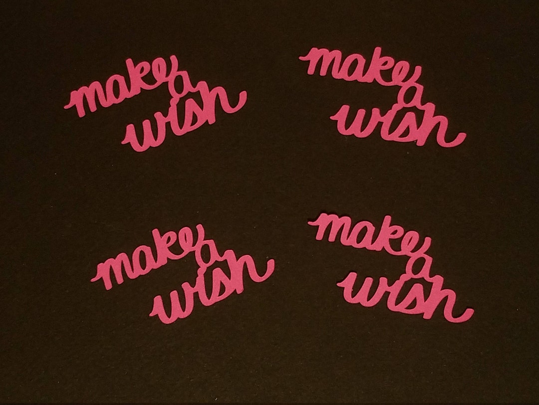 Make a Wish 50piece Confetti Word Phrase Scrapbooking Etsy