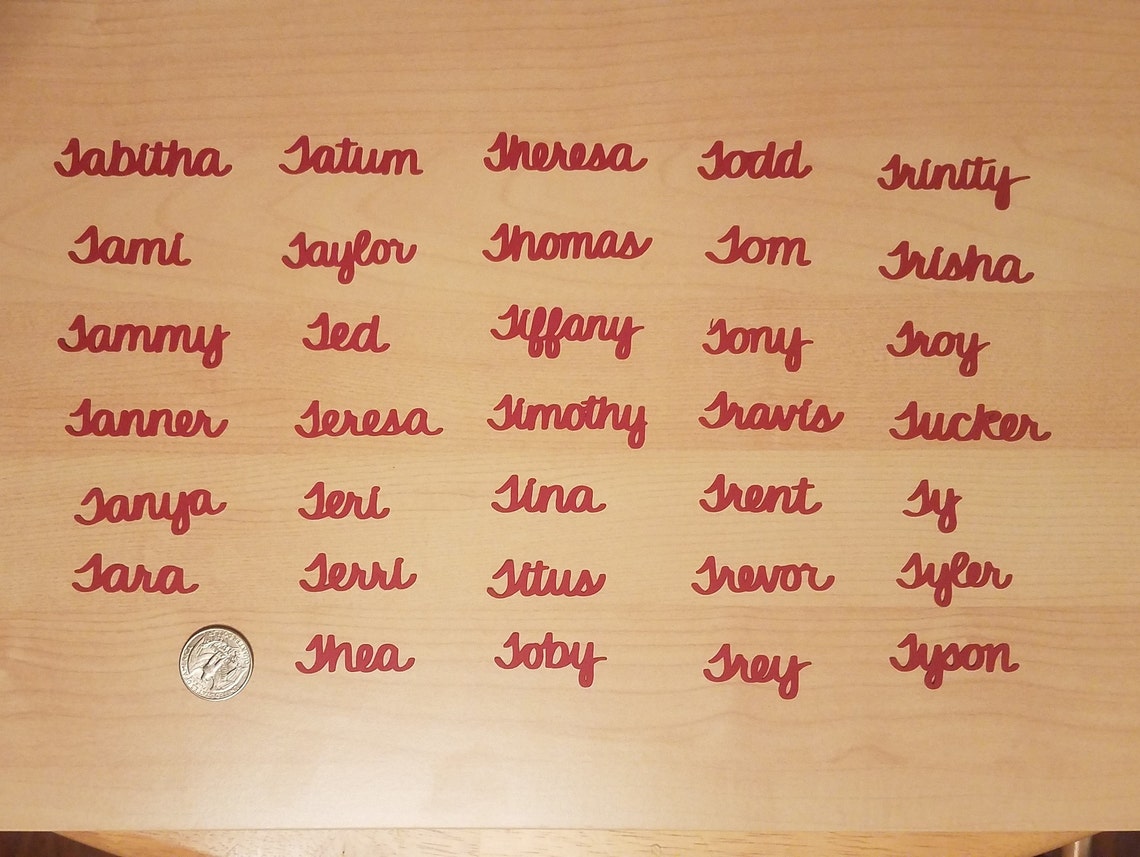 Handwritten T Names Choose Your Name beginning With T Etsy UK